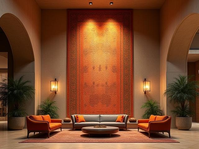 Grandes tapices tejidos para lobbies